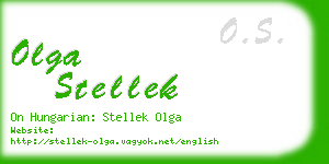 olga stellek business card